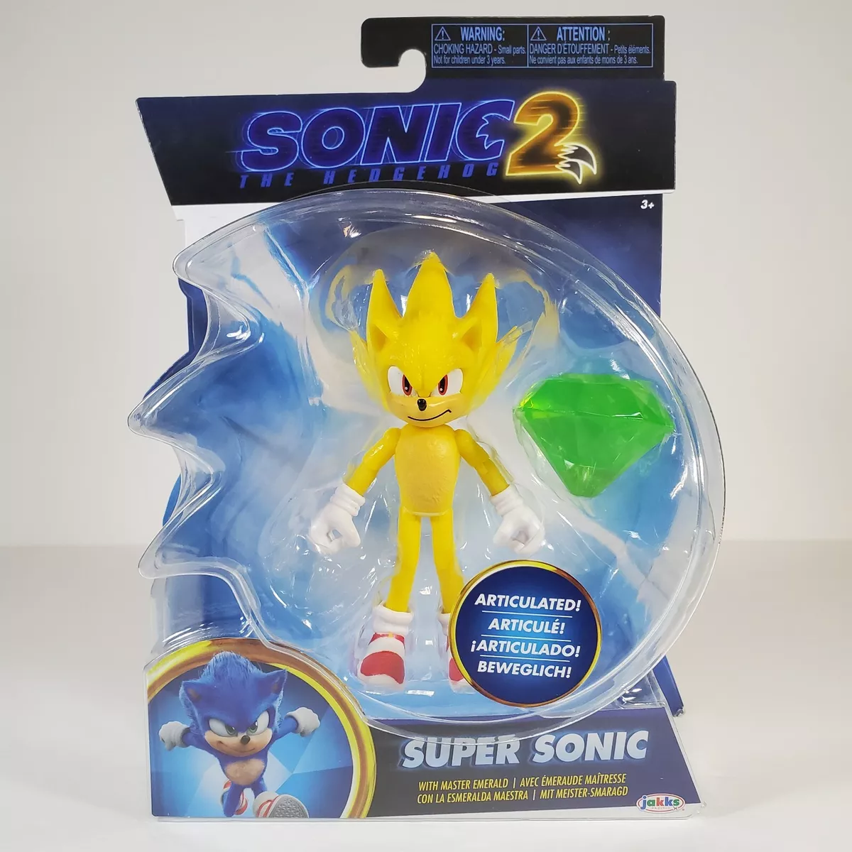 Sonic the Hedgehog 2 Movie Super Sonic Action Figure [with master Emerald]