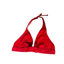 J.Crew Red Halter Bikini Top Swimsuit Removable Pads Medium