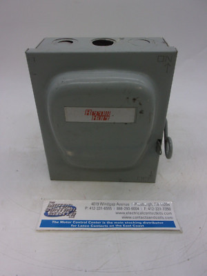DF421A-ARROW HART-GENERAL DUTY ENCLOSED SWITCH 30A,240V,3P,4W,FUSIBLE,NEMA 1