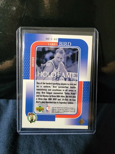 LARRY BIRD 1999-00 UD HOLOGRFX HOLOFAME CELTICS Ausome Gold Refractor Rare! - Picture 7 of 8