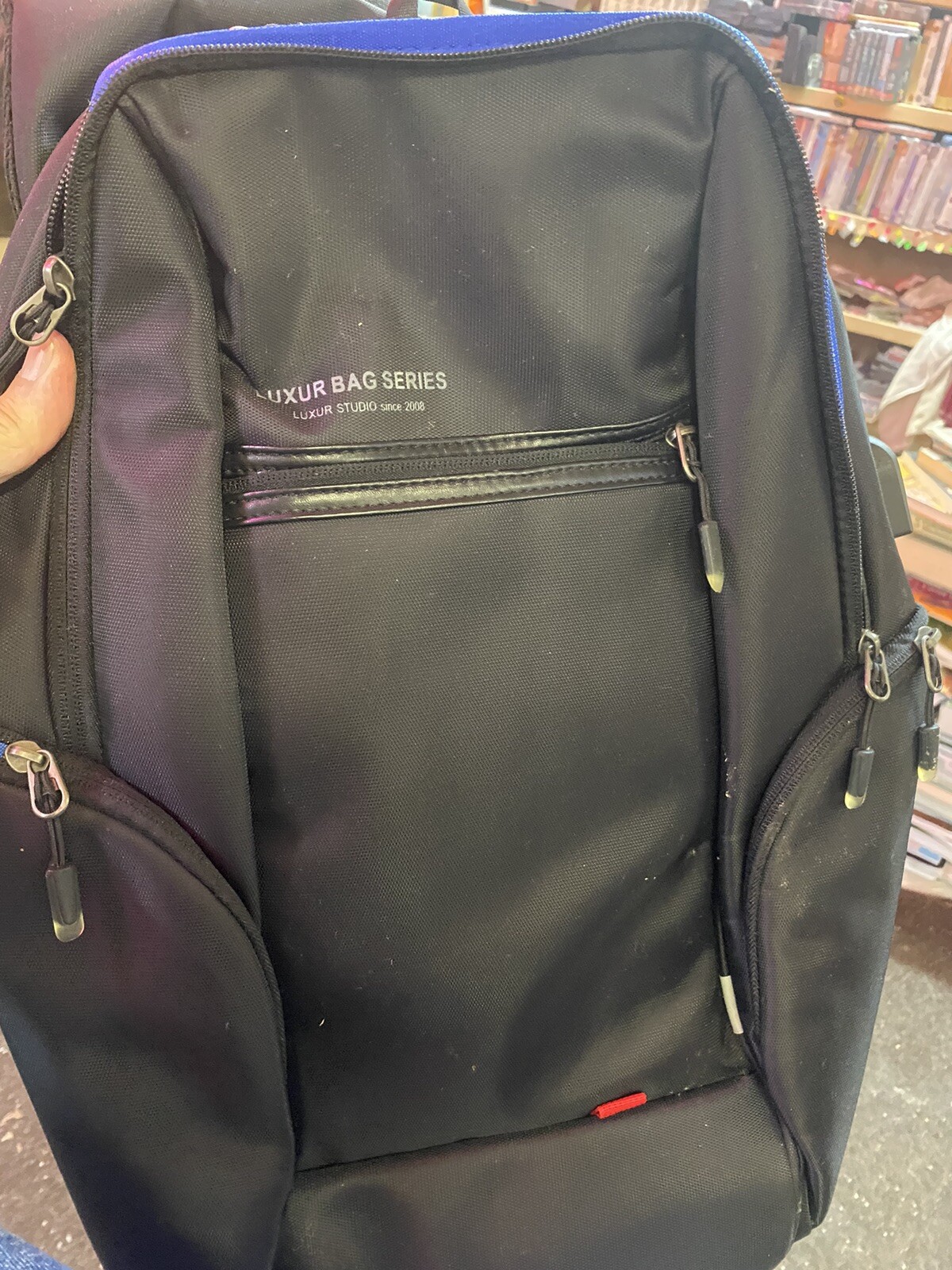 LUXUR BAG SERIES LAPTOP BACKPACK WITH CHARGING CORD AND MULTIPLE POCKETS NICE
