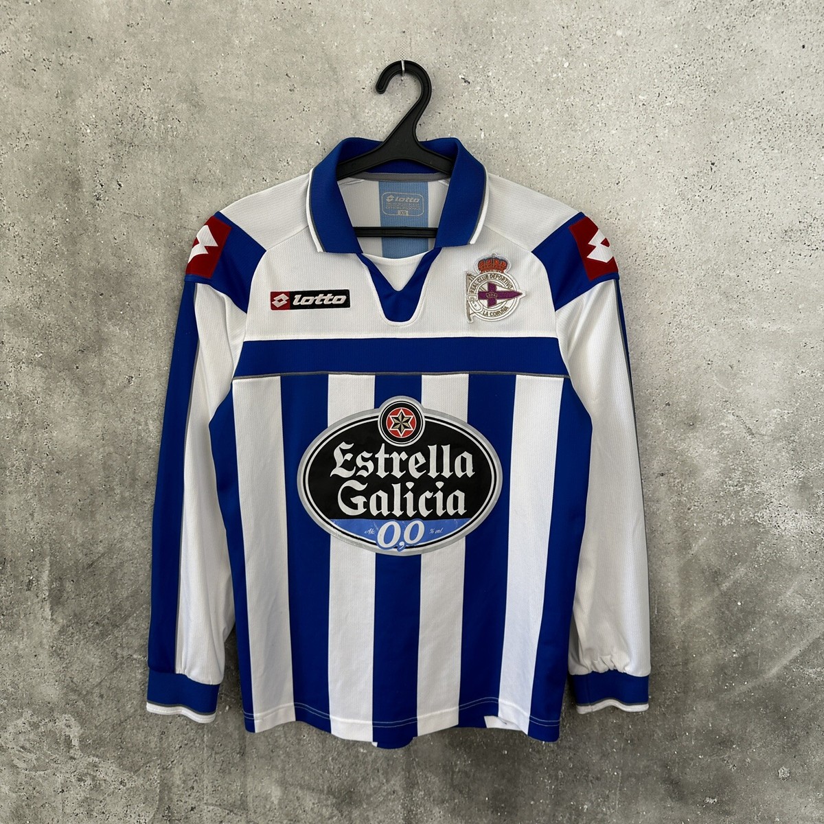 DEPORTIVO LA CORUNA 2012 2013 HOME FOOTBALL SHIRT LOTTO LONG