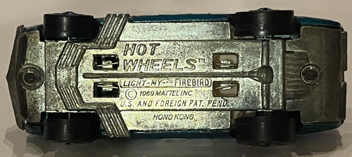 LIGHT MY FIREBIRD 1/64 HOT WHEELS 1969 ORIGINAL RED LINE SUPER RARE TEAL BLUE #2 - 第 8/8 張圖片