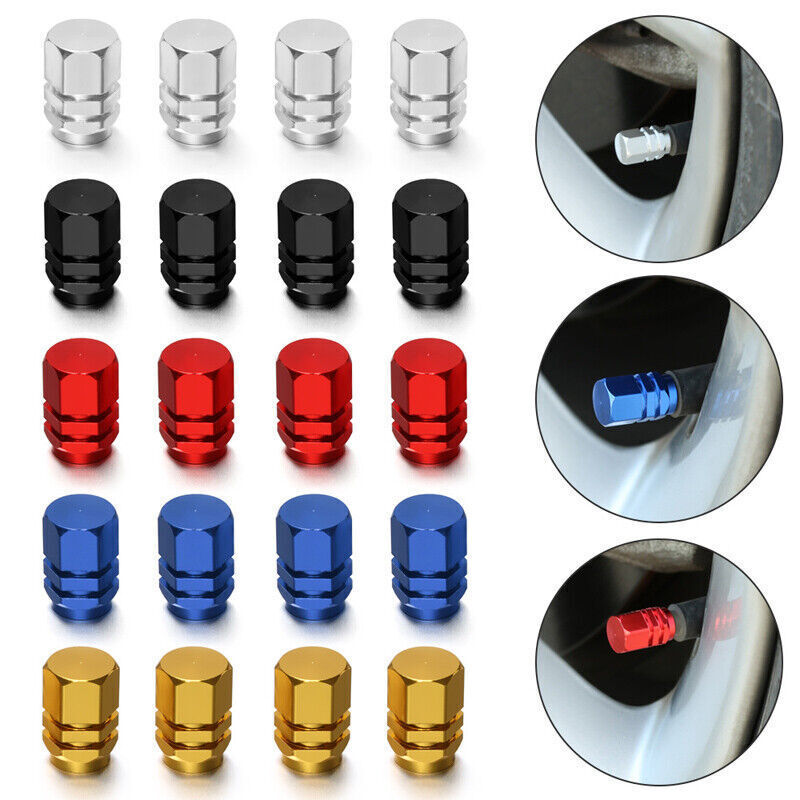4PCS Aluminum Tire Valve Air Dust Cover Stem Caps Wheel Car Truck SUV