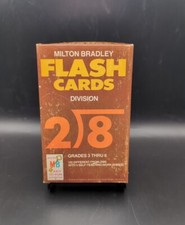Vintage Milton Bradley Flash Cards Division Grades 3-6 With Original Box 1963