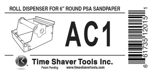 SANDPAPER ROLL DISPENSER SLAT WALL MOUNT 6" ROUND PSA TIME SHAVER AC1 - Picture 6 of 7