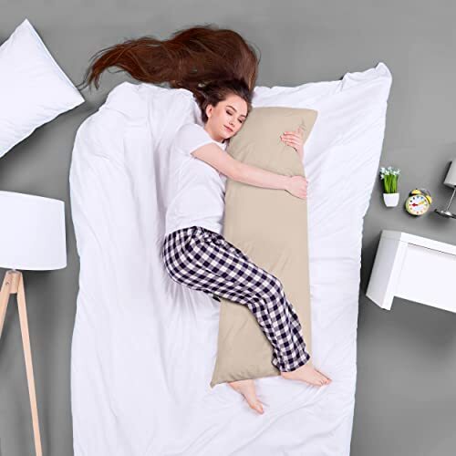 Cuscino Completo Corpo per Adulti Cuscino Lungo per Dormire 20x54 Inc Utopia Biancheria da Letto - Foto 19 di 51