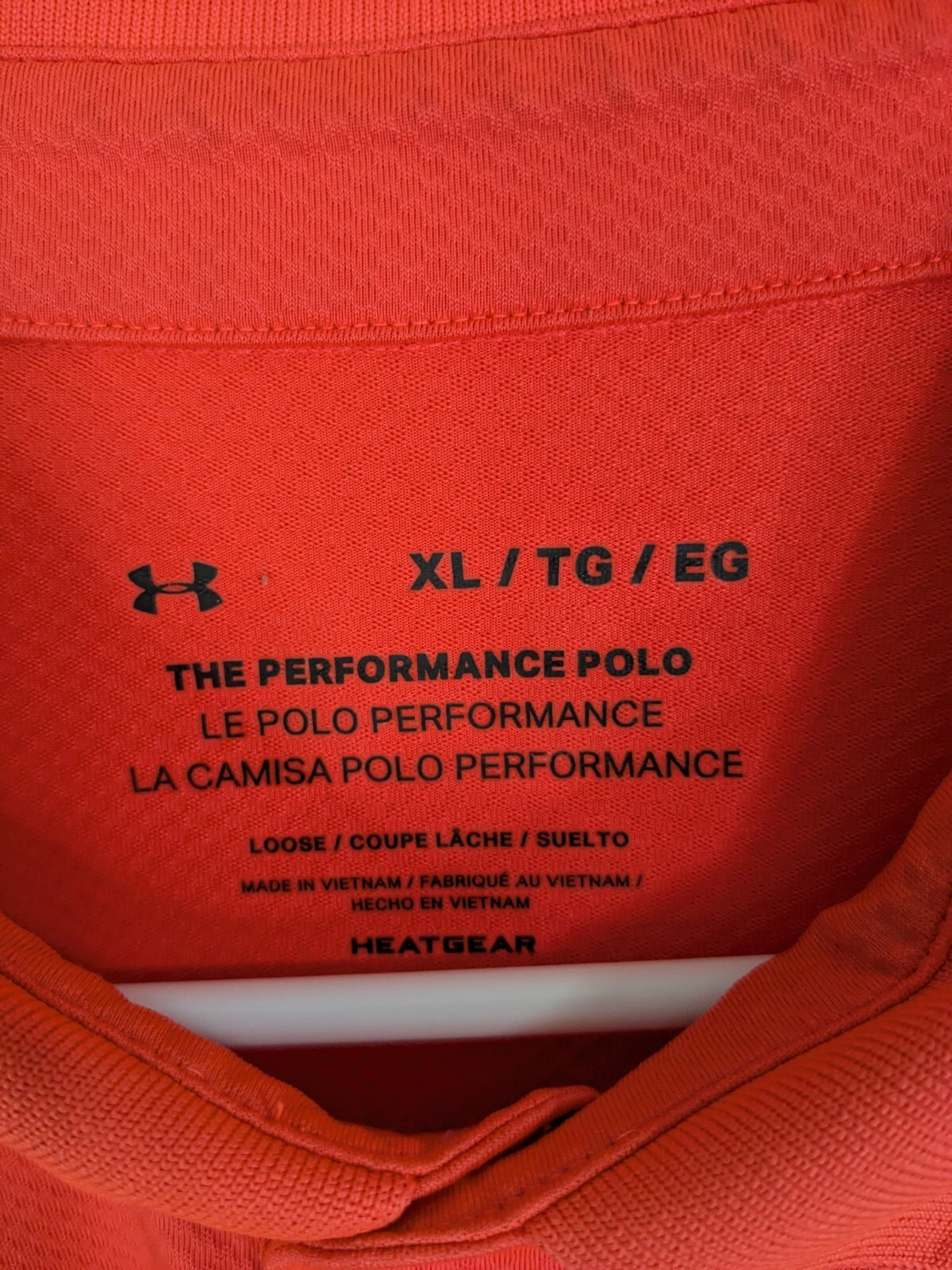 Under Armour The Performance Polo Shirt Men's Extra Large Orange Short Sleeve thumbnail 3