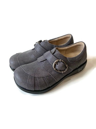 New! $130 ALEGRIA Khloe Oxford Gray Leather Size 38/US 8-8.5 Women Shoe KHL-643 - Picture 3 of 13