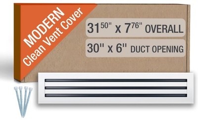 FA-STAR Clean Modern AC Vent Cover 30 x 6 (Duct Opening Cutout) - Decorative...