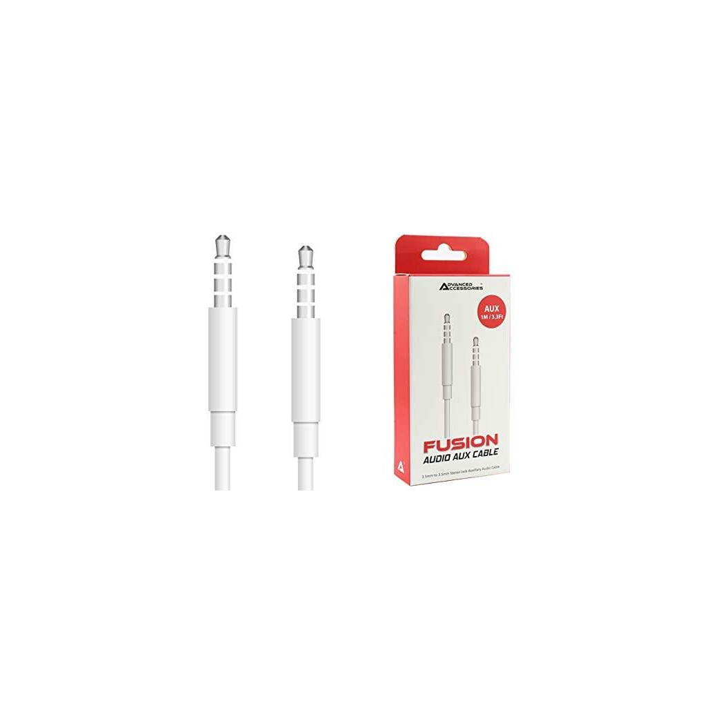 Advanced Accessories Fusion Audio Aux Cable 3.5Mm-White Mrm01855 - Image 4