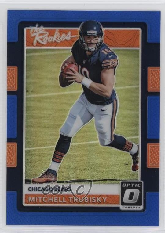 2017 Donruss Optic The Rookies Blue Prizm 103/149 Mitchell Trubisky #1 RC 10k8