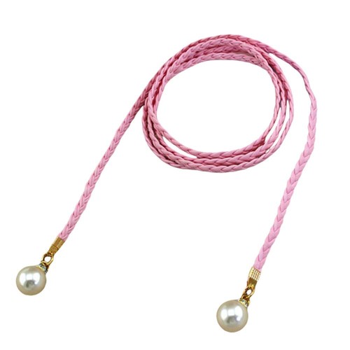 Braided Waist Belt White Pearl Decors Knot Waist Rope Thin Beltdiy # - Picture 7 of 18