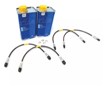 Brake Hose Kit Stainless Steel Hoses With ATE SL DOT 4 Brake Fluid Discovery I