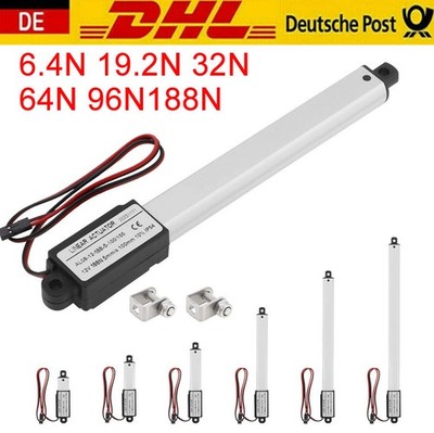 12V Micro Mini Linearmotor 64N 32N 188N Linearantrieb Elektrischer 10MM~200MM