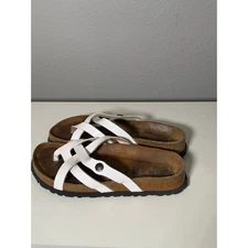 Betula by Birkenstock White Strappy Slide Sandals Women's Size 7