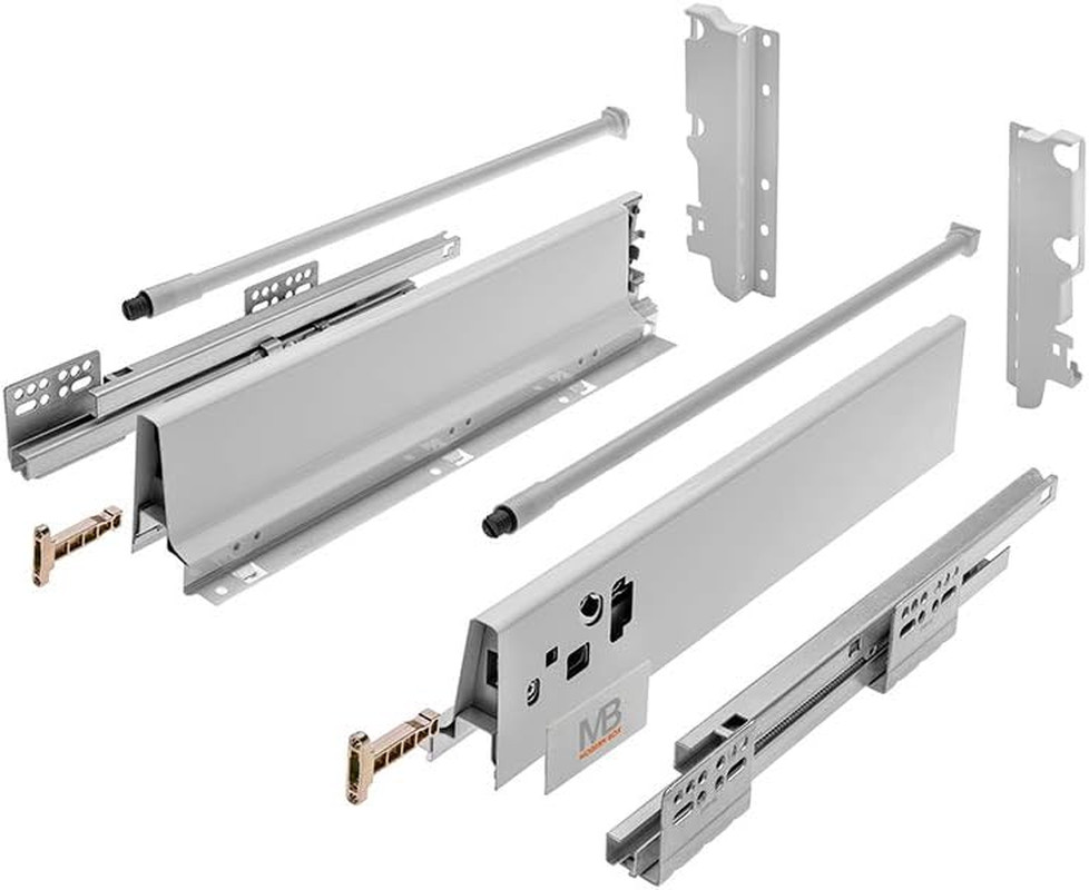 Set Guide Cassetti Modern Box GTV Argento/Bianco - Portata 40kg