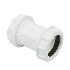 FLOPLAST 40mm Compression Waste Coupling - White - FREE Next-Day Delivery