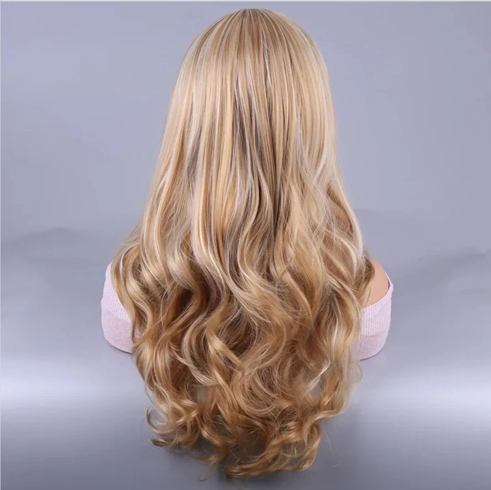 PELUCA - PELO LARGO RUBIO CLARO ONDULADO CON FLEQUILLO Y CAPAS Foto 4 de 4