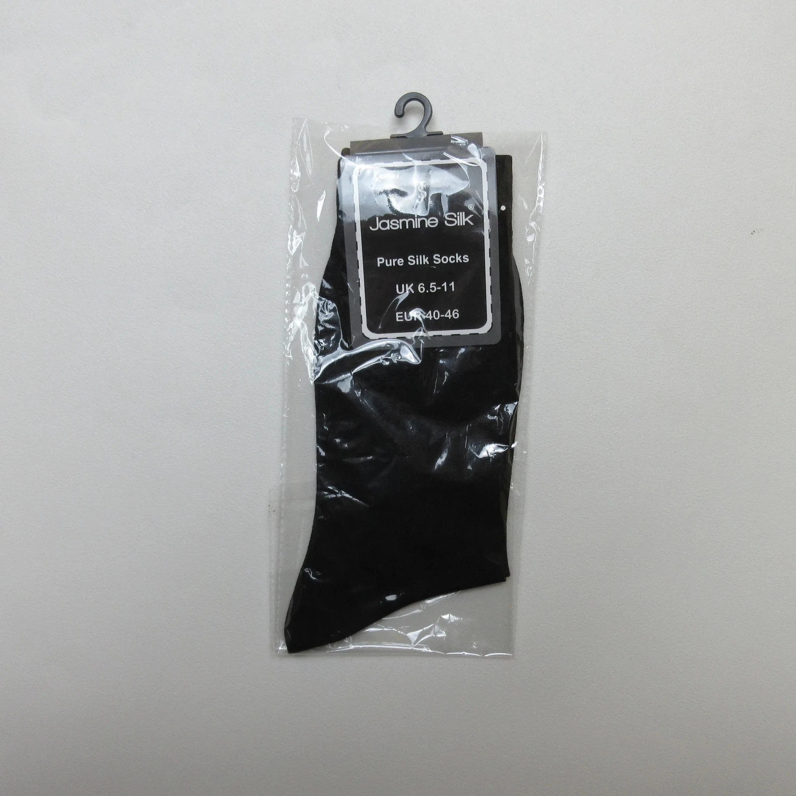 Jasmine Silk Womens Pure Silk Socks UK 6.5-11 Black Thermal Breathable