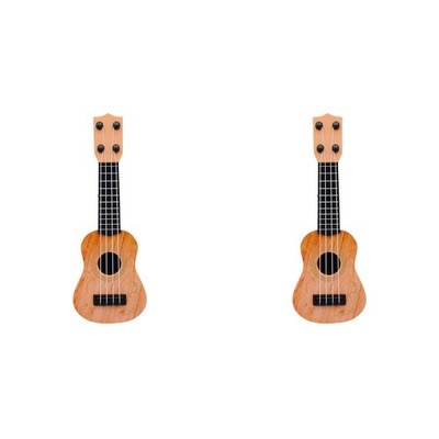 2X Gelbe Kinder Klassische Ukulele-Gitarre Spielzeug Früherziehung Kleine G5165