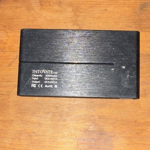 Intovate 5000mAh Brushed Metal USB Power Bank Black 5V 1-Port