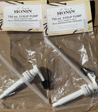 2-New NIP MONIN Syrup Pumps DISPENSER 750ml Coffee Cocktails Tea BAR Concession