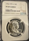 1956 Franklin Half Dollar Type 2 PROOF, NGC PF 69 CAMEO *🔥Bids: 575!