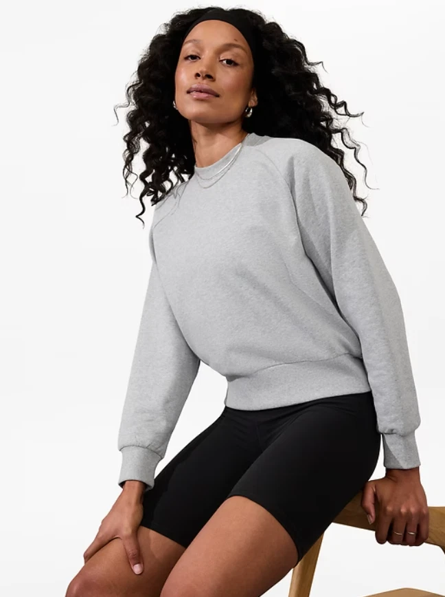 Athleta - Sudadera Forever Fleece Relaxed Crew Envío Gratis Oferta Foto 4 de 4