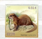 EST_605 2015 Estonia animals fish otter FAUNA MNH