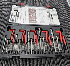 BILITOOLS 131-Piece Thread Repair Tools, M5-M12, HSS Drill Helicoil Repair Tools