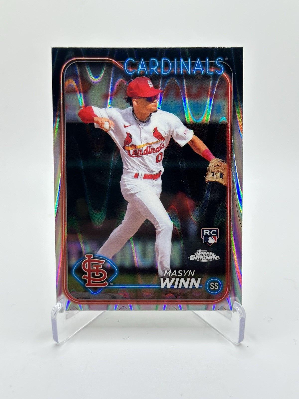 2024 Topps Chrome MASYN WINN Rookie RayWave Refractor Cardinals RC #189