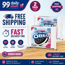 2-Pack OREO Double Stuf Gluten Free Chocolate Sandwich Cookies 12.47oz EACH