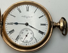 1900 Elgin Grade 210 16s Model 6 7J Gold Filled Hunter Pocket Watch