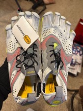 Vibram Five Fingers V-Run 17W7006 Womens Sz 8.5-9 Gray Pink Shoes NWT No Box