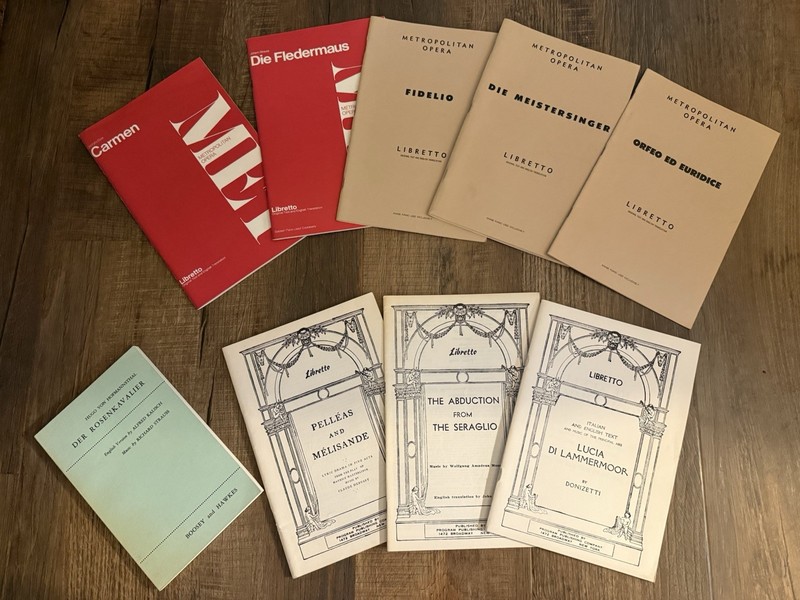 Vintage Libretto Libretti LOT