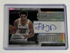 2024-25 Prizm Black Trayce Jackson-Davis Silver Sensational Signatures Auto