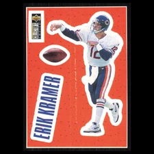 Erik Kramer #S10 1996 Collectors Choice Stick-Ums Chicago Bears Football Card NM