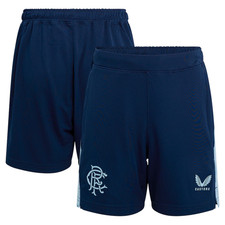 Kid's Rangers FC Shorts Football Castore Training Shorts w Pockets - New