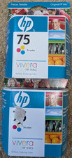 NEW lot of 2 HP 75 Tri color Ink Cartridge Genuine FAST SHIP