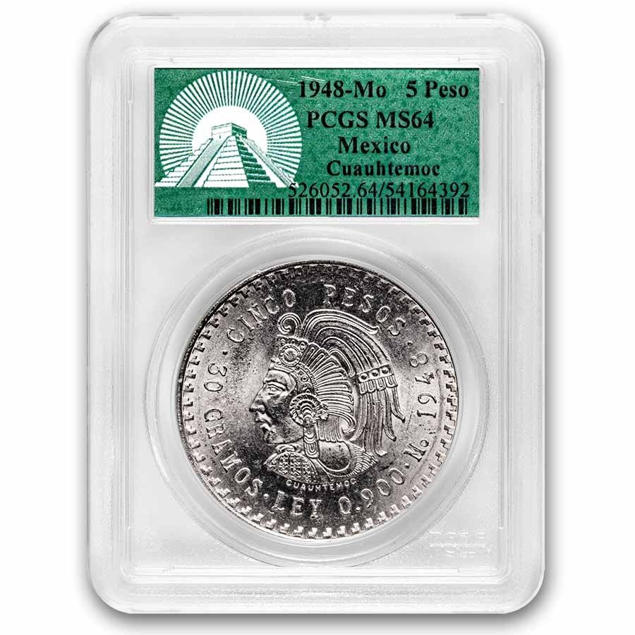 メキシコ　5ペソ硬貨　1948 【NGC MS64】　世界コイン メキシコ 5ペソ硬貨 1948 【NGC MS64】 世界コインの通販 by SAI