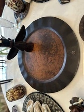 XRARE Jan Barboglio Platter Serving Tray 18”🌹Signed IRON Retired LARGE