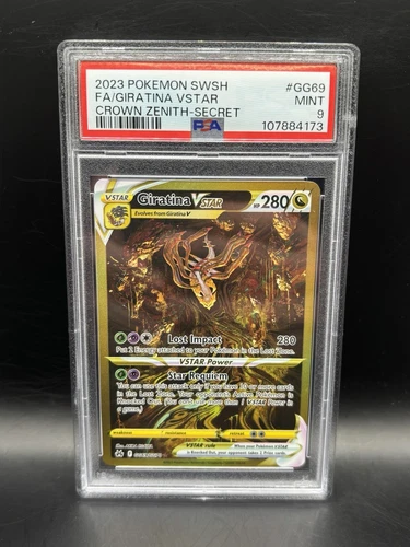 Pokemon 2023 Giratina VSTAR GG69/GG70 Full Art Secret Rare Crown Zenith PSA 9