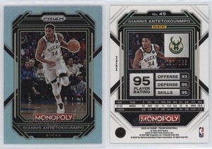 2022-23 Panini Prizm Monopoly Light Blue Prizm /199 Giannis Antetokounmpo #49