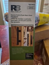 Reliabuilt 5217473 Square Pull and Flush Barn Door Handle Set