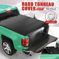 5.7ft 3-fold Hard Tonneau Cover For Chevy Silverado Gmc Sierra 1500 Truck Bed