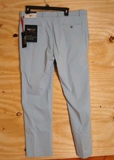 Tommy Hilfiger Mens Modern fit Dress Pants 36 / 30 Light Blue Solid Stretch NWT