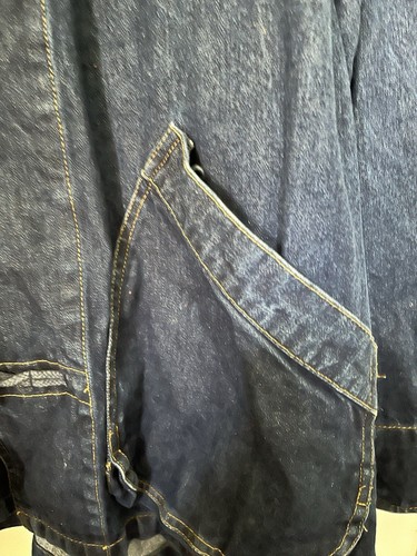 VTG NEW RARE Perry Ellis Jacket/ Chore Blue Denim Men MED/WOMAN XL Hood Toggle - Picture 18 of 23
