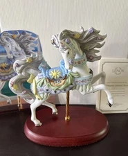 Lenox Springtime Carousel Animals Horse 2001 Porcelain Figurine COA & Box