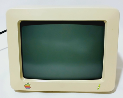 Macintosh Classic 外装　モニター　セット VINTAGE APPLE COMPUTER MONITOR G091S - For Parts only - watch full